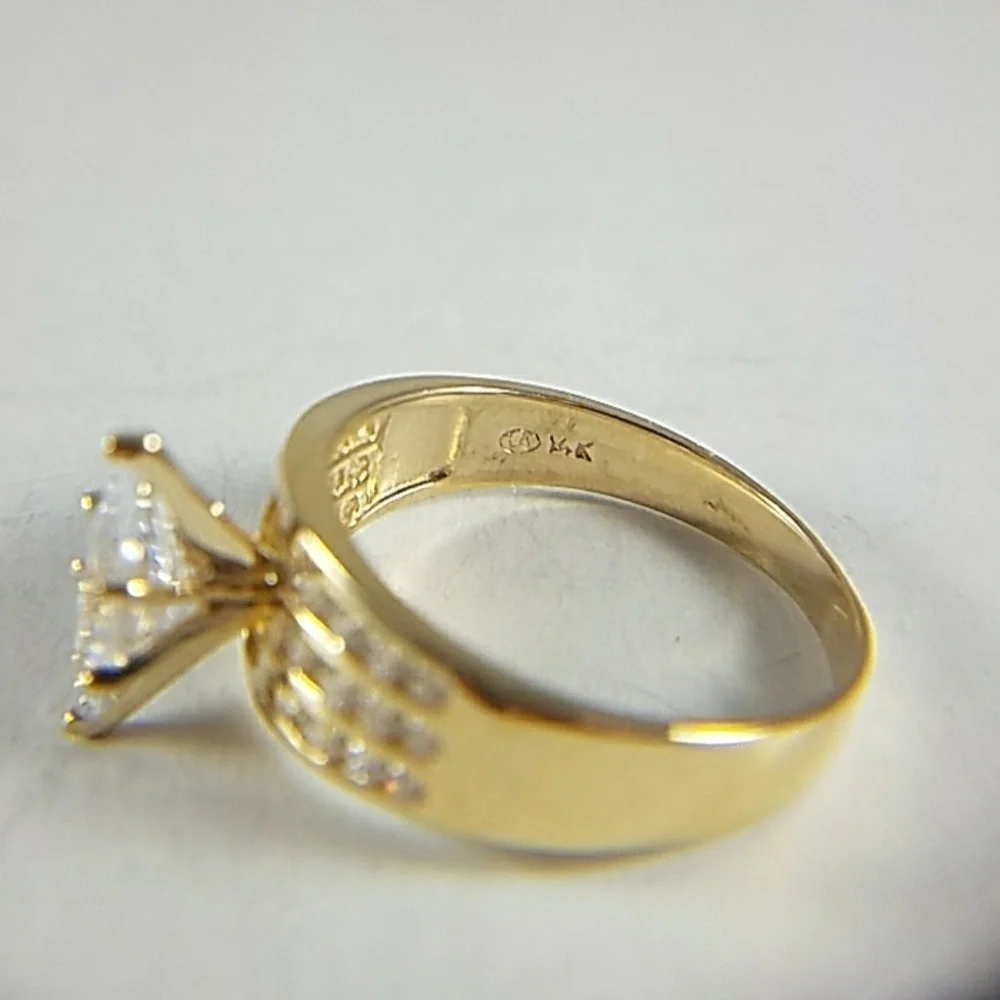 14k Solid Yellow Gold 2ct Engagement Ring